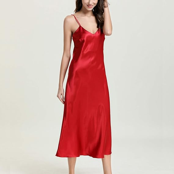 camisole slip dress Silk V-Neck Camisole Slip Dress