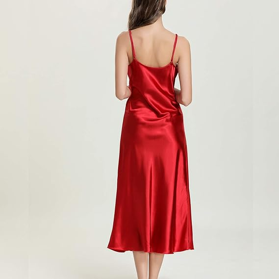 satin camisole dress Silk V-Neck Camisole Slip Dress